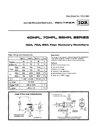 Datasheet 40HFL100S05 manufacturer IRF